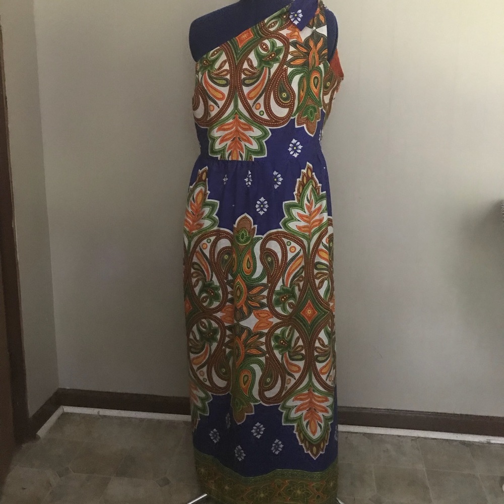 African Print One Shoulder Dress